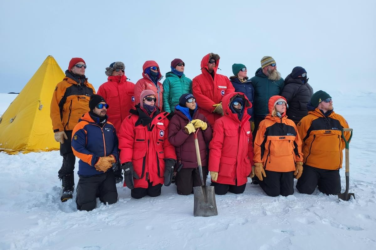 Faculty and students in Antarctica